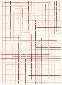 Taite Cream-Bordeaux Area Rug - 3'11