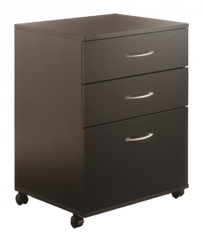 Nordika 3-Drawer Filing Cabinet - Black 