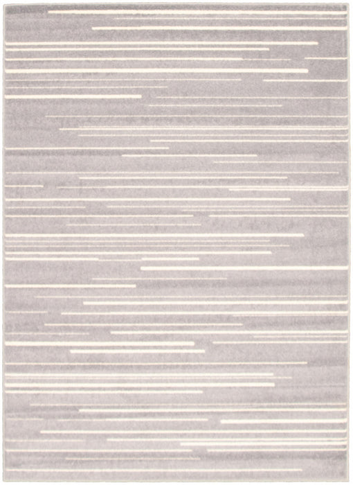 Faith Silver-Cream Area Rug - 3'11\" x 5'7\"