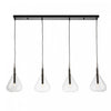 Conic 4-Light Black Ceiling Light