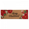 Coir Door Mat Poinsettia Merry Christmas 16 x 48 Floormat