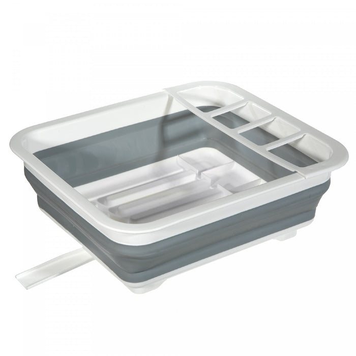 Collapsible Dish Rack White/Grey Cookware