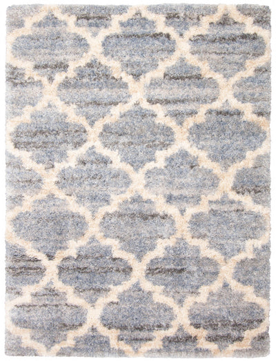 Dimity Grey/Light Blue Area Rug - 3'11" x 5'7"