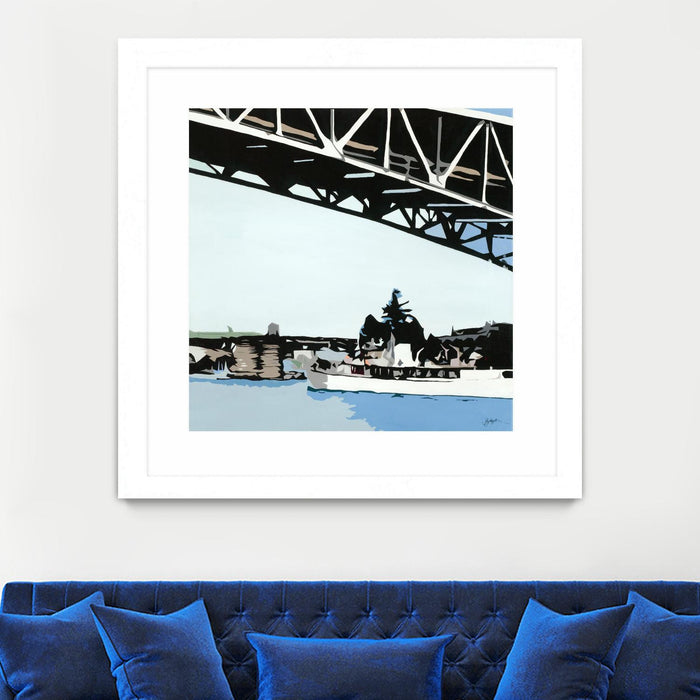 \"To The Cut\" Matted and Framed White 36x36 Wall Art