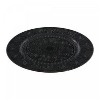 Charger Plate Lily Bulb Black 13