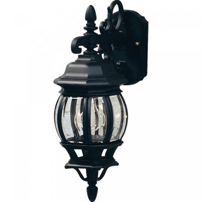 Classico 1-Light Black Outdoor Wall Light II 
