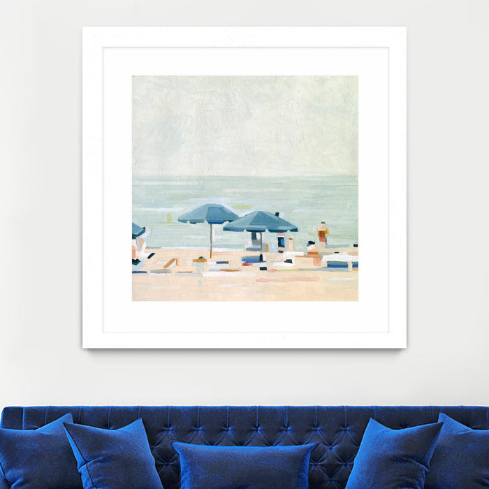 \"If It's The Beaches I\" Matted and Framed White 36x36 Wall Art