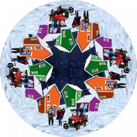 Polyester Digital Print Tablecloth Santa's Helpers 54 x 72