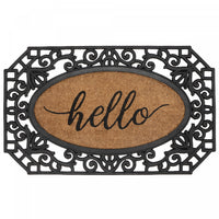 Rubber & Brush Floormat Hello - Octagon