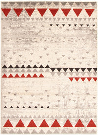 Raja Ivory-Red Area Rug - 5'3