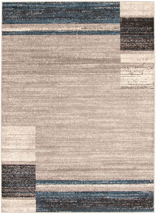 Aya Grey-Blue Area Rug - 3'11\" x 5'7\"