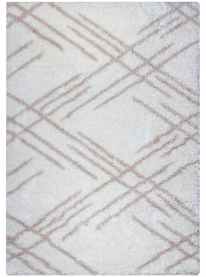 Ker Cream Lines 4x6 Area Rug