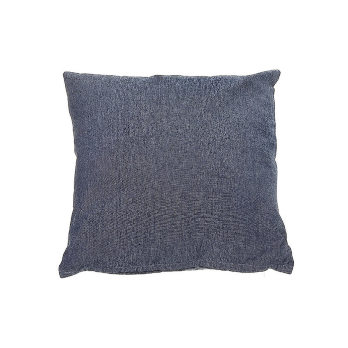 Chambray Cushion with Zipper Navy Blue - Set of 2 Cushions