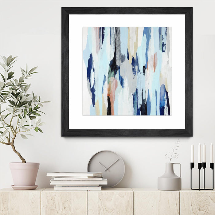 \"Creating Coastal\" Matted and Framed Black 30x30 Wall Art