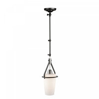 Brydon 1-Light Black Brushed Nickel Cylinder Wall Sconce Pendant