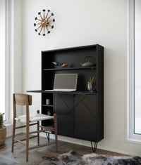 Nordika Secretary Desk - Black 