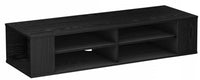 City Life Wall Mounted Media Console - Black Oak 