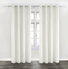 Circle 52\" x 96\"  Linen Grommet Panel (Set of 2) - White
