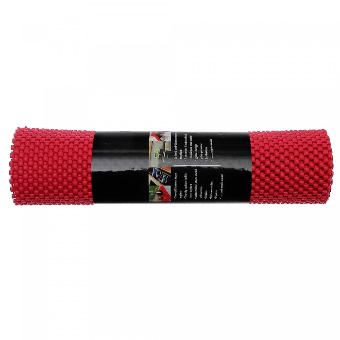 Anti Slip Pvc Mat Red 12\" x 59\" - Set of 6 Kitchen Storage