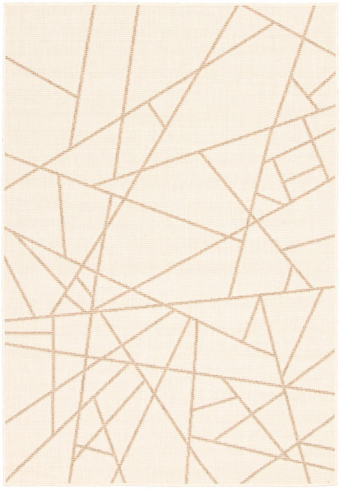 Sadie Abstract Champagne-Taupe Area Rug - 5'3\" x 7'7\"