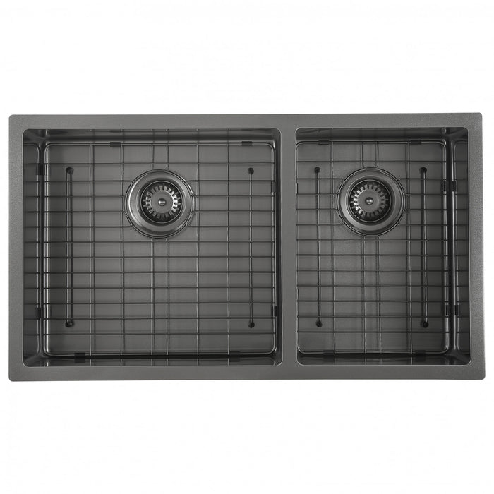 Ancona Prestige Series 32\" 60/40 Undermount Kitchen Sink - AN-3314