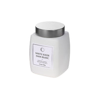 13.2 Oz Luxe Scented Square Candle with Lid White Suede - Set of 2