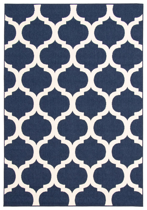 Sophie Ivory-Navy Area Rug - 4'7\" x 6'7\"