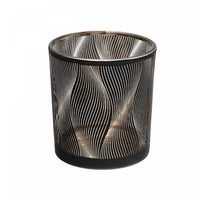 Glass Tealight Holder Waves - Set of 2 Candle Holder