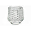 Round Glass Candle Holder Teardrop - Set of 4