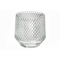 Round Glass Candle Holder Teardrop - Set of 4