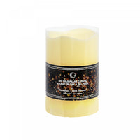 LED Wave Top Unscented Ivory Candle with Timer 4 x 6