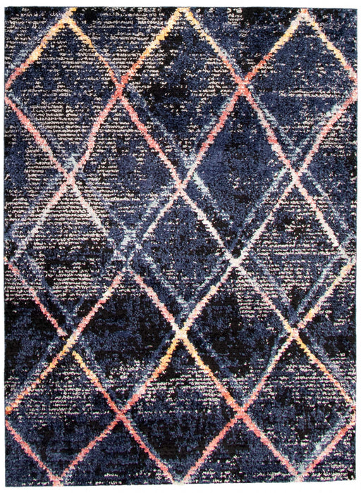 Makondo Abstract Navy Blue Area Rug - 5'3\" x 7'3\"