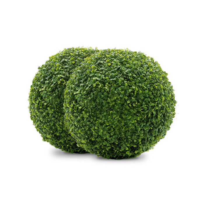 Artificial Boxwood 11\" Foliage Ball 2 Pieces