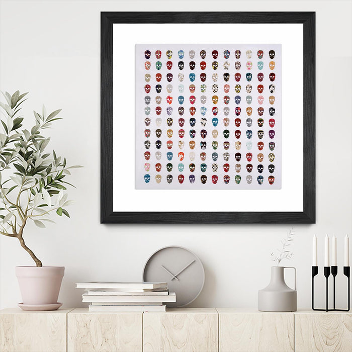 \"Gorgeous Crowd\" Matted and Framed Black 36x36 Wall Art