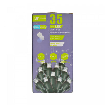 35 Lt 5mm LED Indoor/outdoor Light Set Clear Bulbs - Set of 2 Christmas Lights|Jeu de 35 lumières à DEL de 5 mm pour l’intérieur et l’extérieur avec ampoules transparentes - ensemble de 2 jeux de lumières de Noël