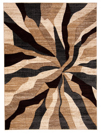 Mayoree Brown, Beige & Black Area Rug - 3'11