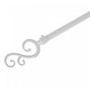16/19mm Metal Drape Pole Set Leaf Scroll - White
