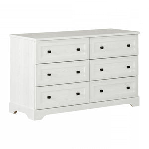 Hazen 6-Drawer Double Dresser - White Pine