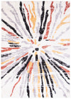 Paloma Sunburst Black, White Area Rug - 8'0\" x 10'0\"