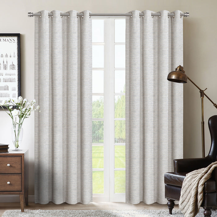 Adams Blackout Grommet Panel (pair) 54x95\" Natural Window Panel 