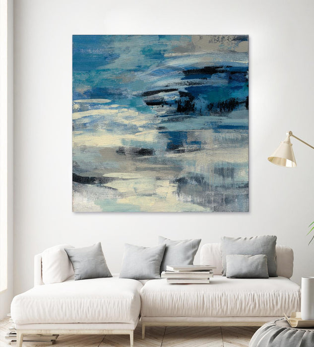 \"Indigo Wave\" Giant Art 72x72 Wall Art