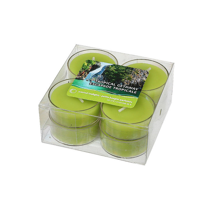 8 Pk Scented Tealights Tropical Getaway - Set of 2 Candle