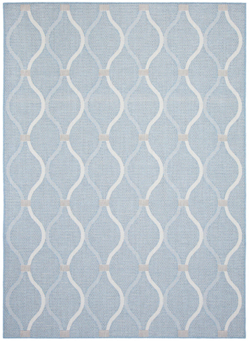 Neisha Abstract Light Blue Rug 6'7\" X 9'6\" Area Rug