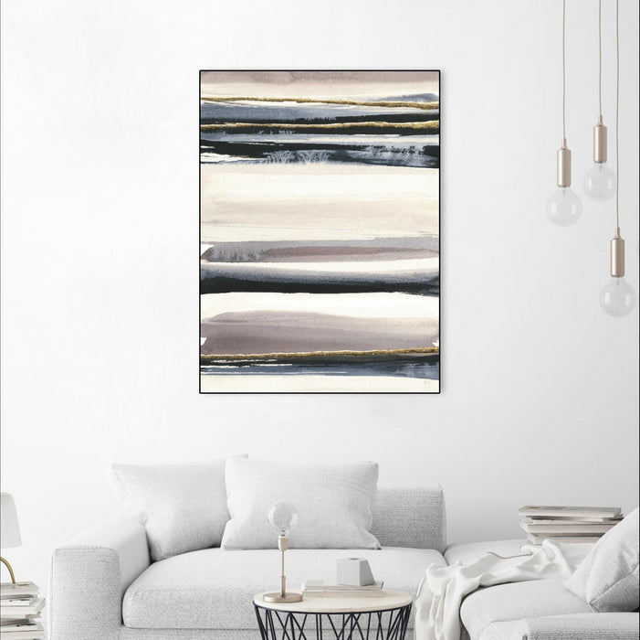 \"Gilded Grey Iii\" Canvas Framed Black 24x32 Wall Art
