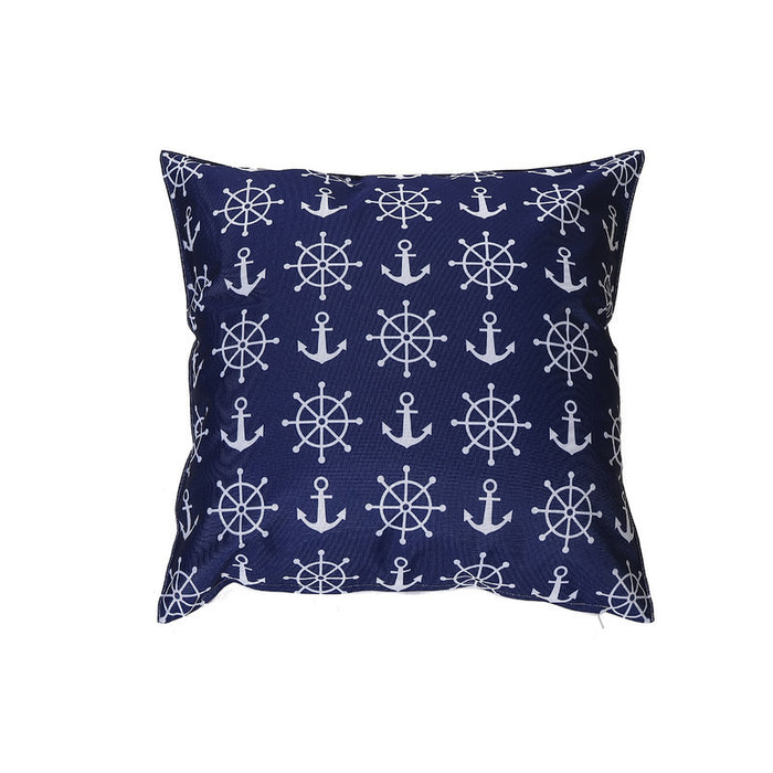 Outdoor Waterproof Cushion Blue Anchor - Set of 2 Cushions