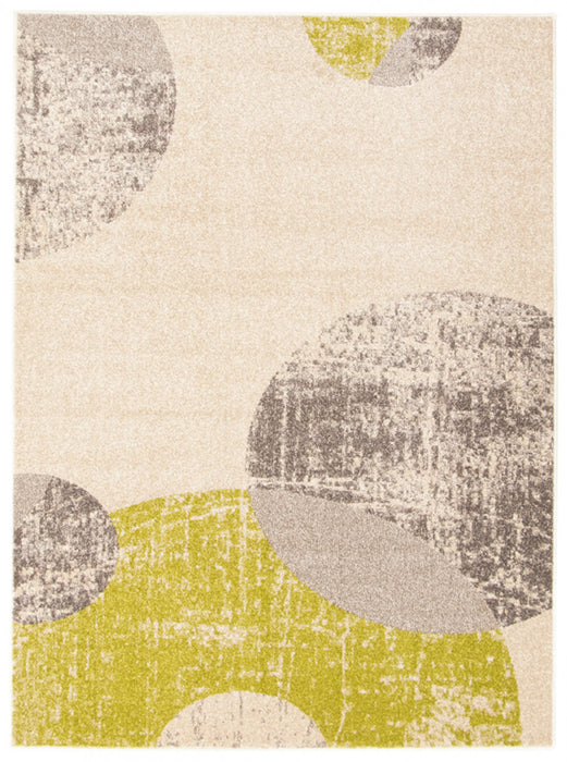 Ellegance Ivory / Green 3'11\" x 5'7\" Area Rug