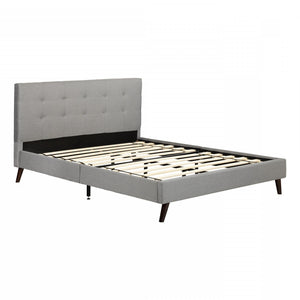 Fusion Full Complete Upholstered Bed - Soft Grey