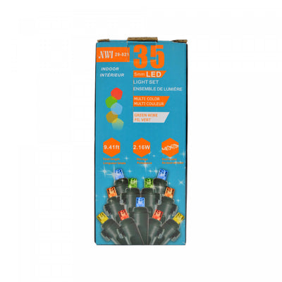 35 Lt 5mm LED Indoor Light Set Multi Bulbs - Set of 2 Christmas Lights|Jeu de 35 lumières à DEL de 5 mm pour l’intérieur avec ampoules multicolores - ensemble de 2 jeux de lumières de Noël