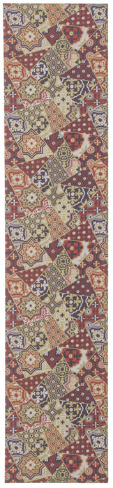 Bellezza Red / Green 2'2\" x 28'0\" Area Rug