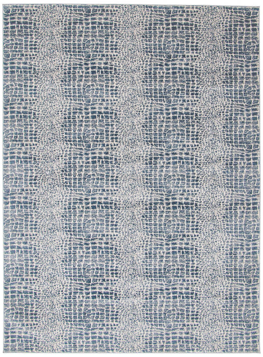 Kecia Blue/cream Rug 5'3\" X 7'3\" Area Rug
